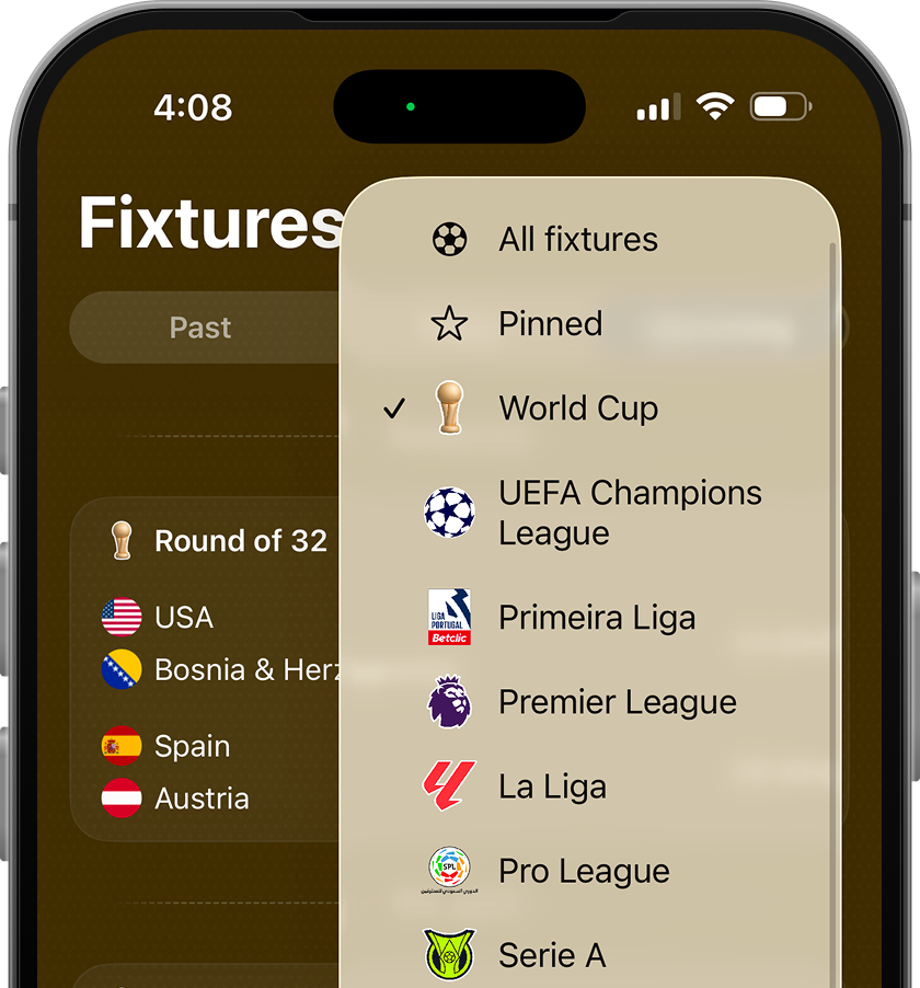 Pinned leagues