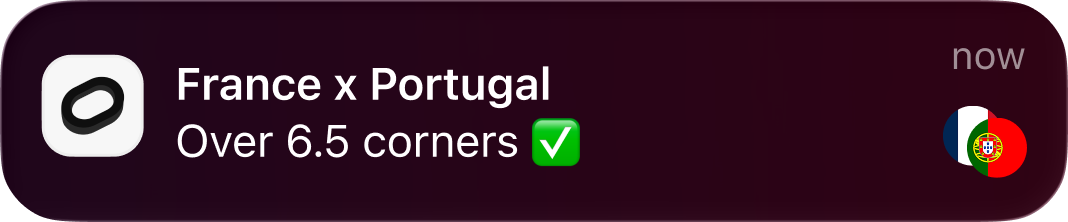France x Portugal — Over 6.5 corners